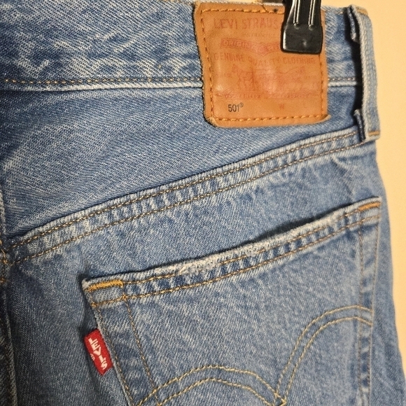 Levi's 501 High Waisted Straight Leg Jeans BIG E - Picture 8 of 12